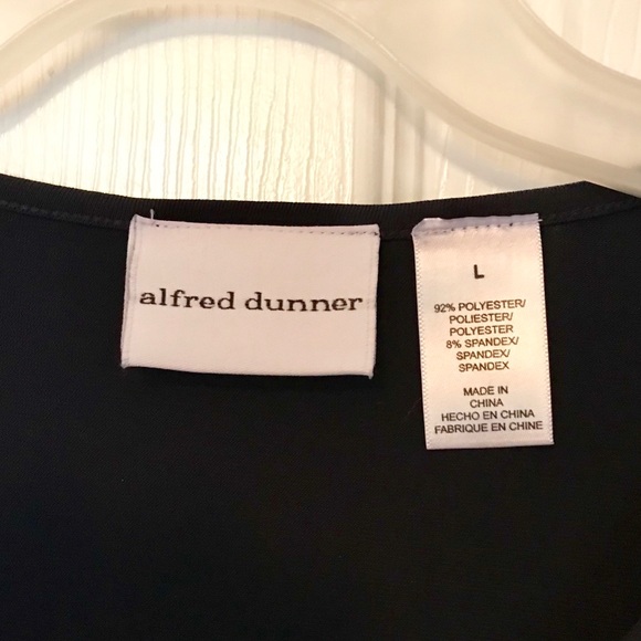 Alfred Dunner Navy Blue Tunic w/Beading Trim Sz L - Picture 2 of 8